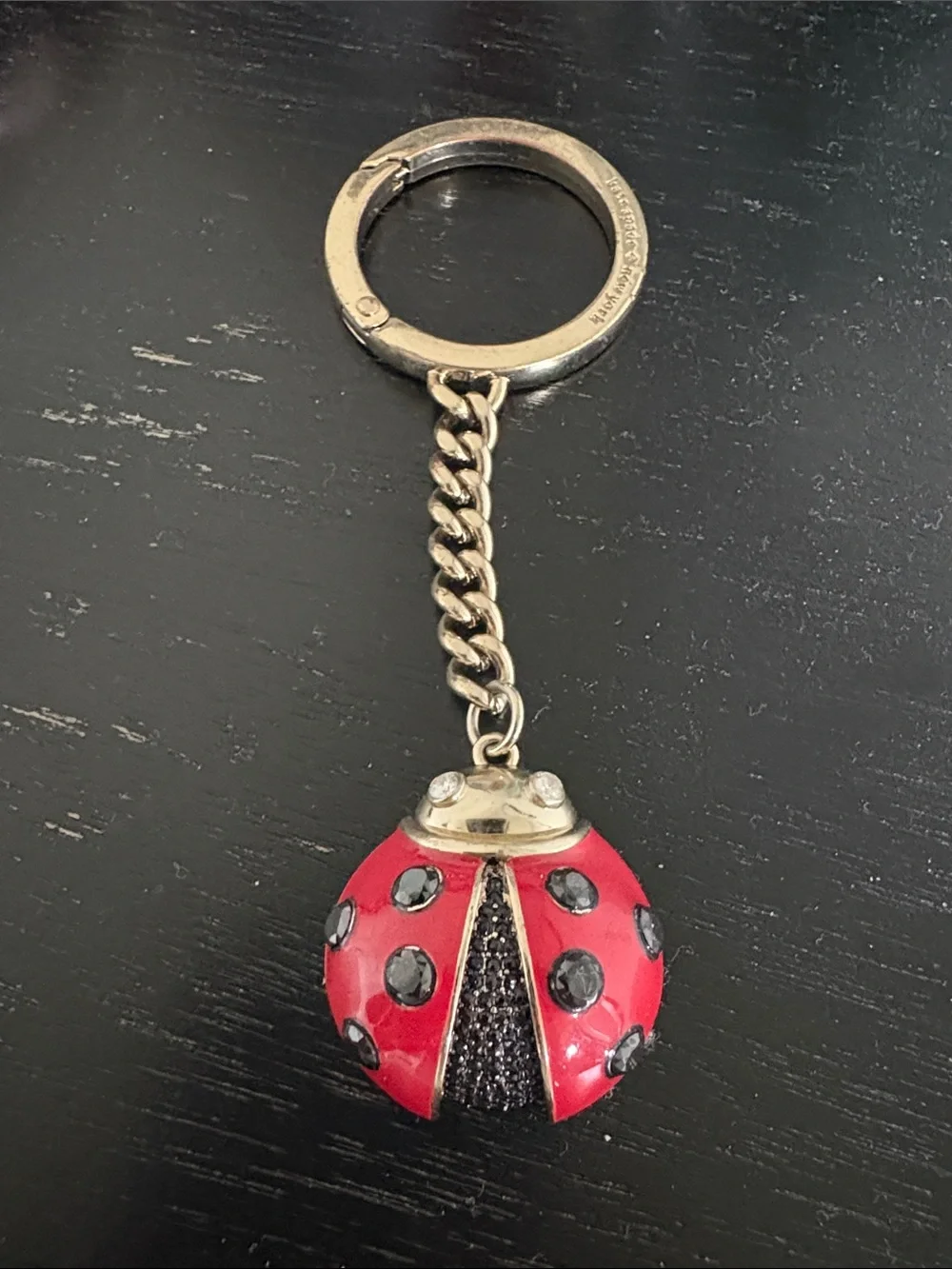 Ladybug Red Enamel Keychain Charm - Fashionable Women’s Accessory